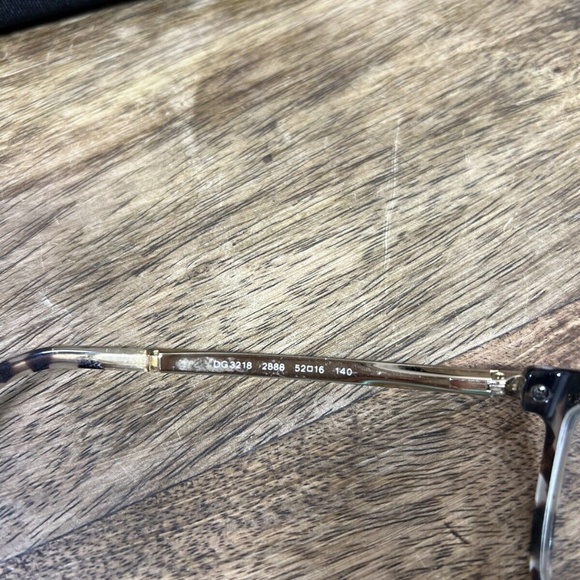 Dolce & Gabbana DG3218 2888 52016 140 Tortoise Shell Eyeglasses Glasses w/ Case - Picture 5 of 11